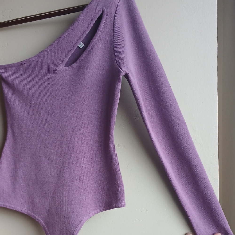 Better Be Lavender One-Shoulder Bodysuit